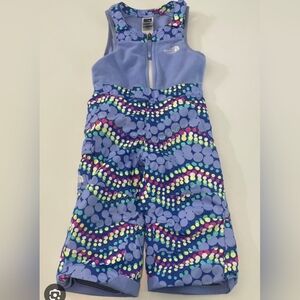 The North Face Blue Patterned Snow Bib Size 5